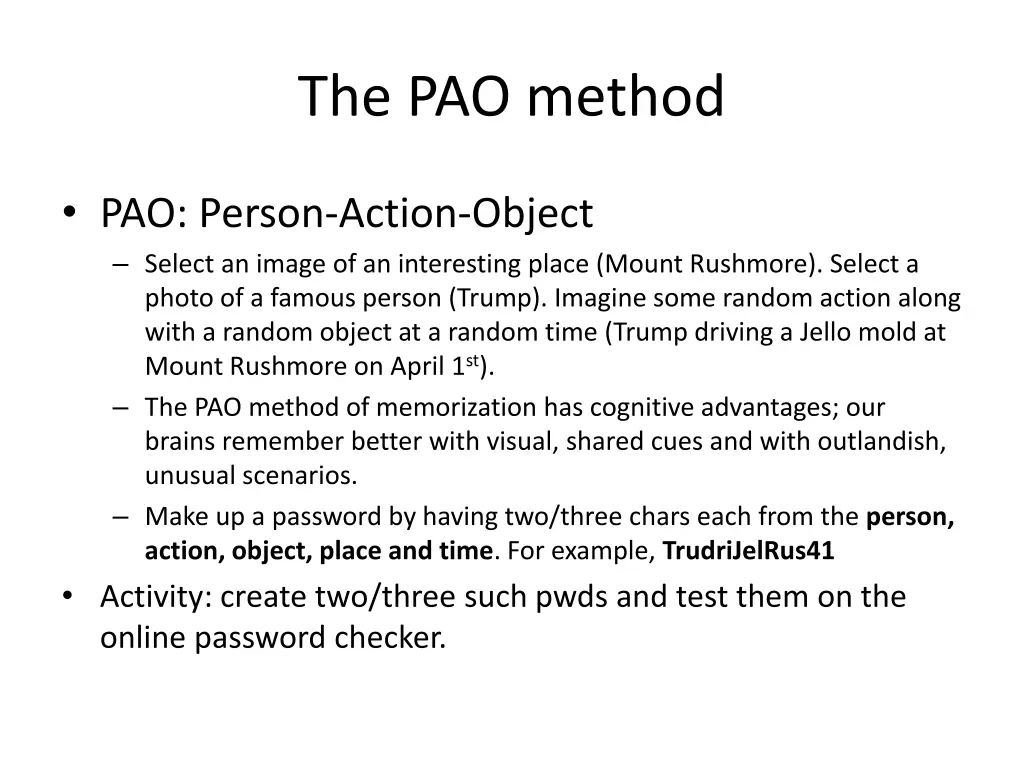 the pao method