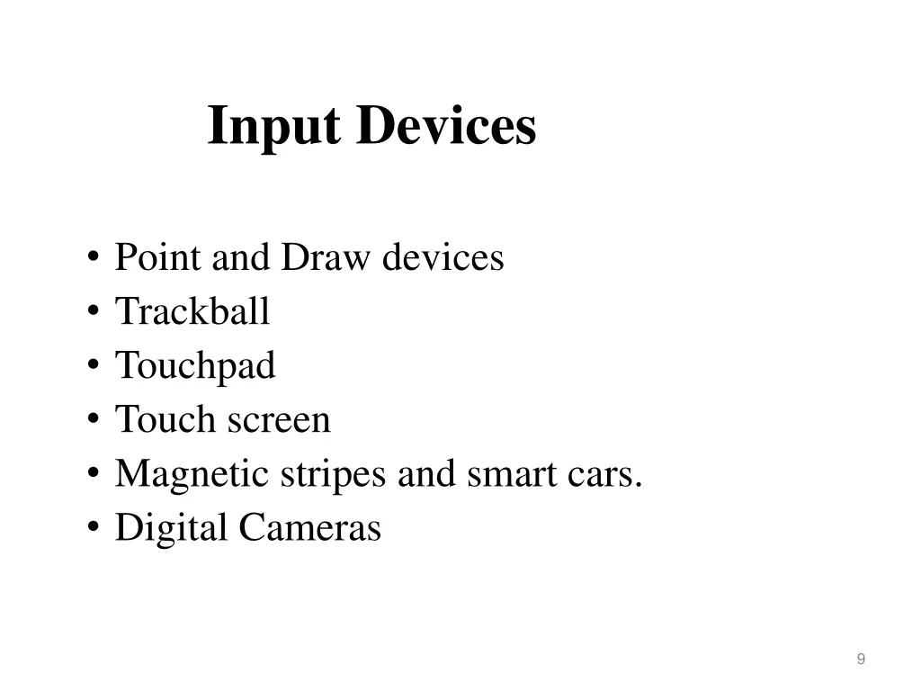 input devices 2