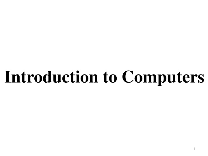 introduction to computers