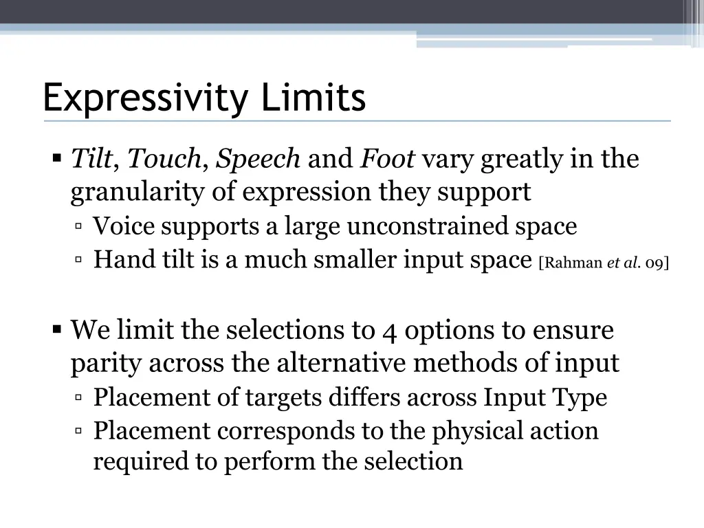 expressivity limits