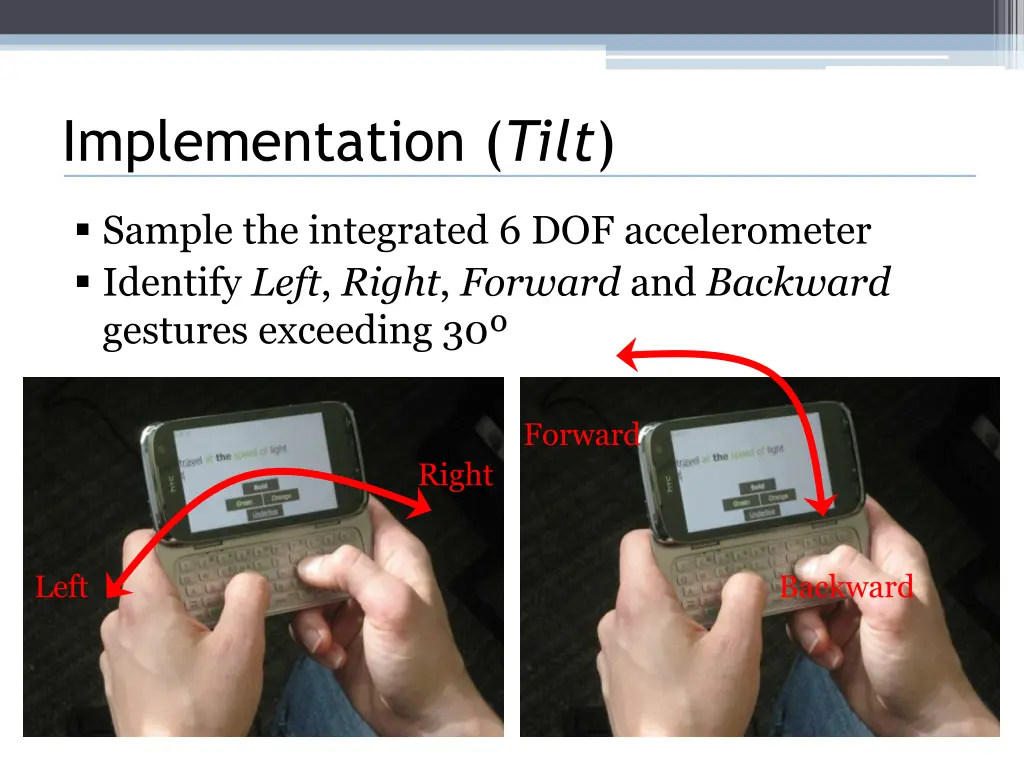 implementation tilt