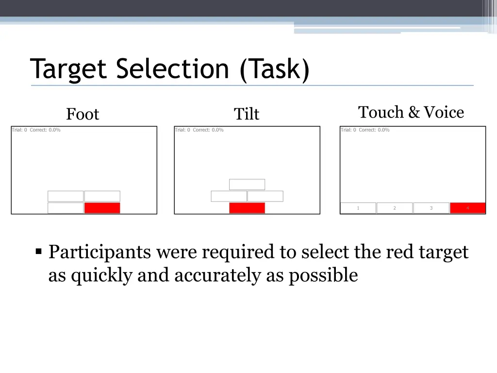 target selection task