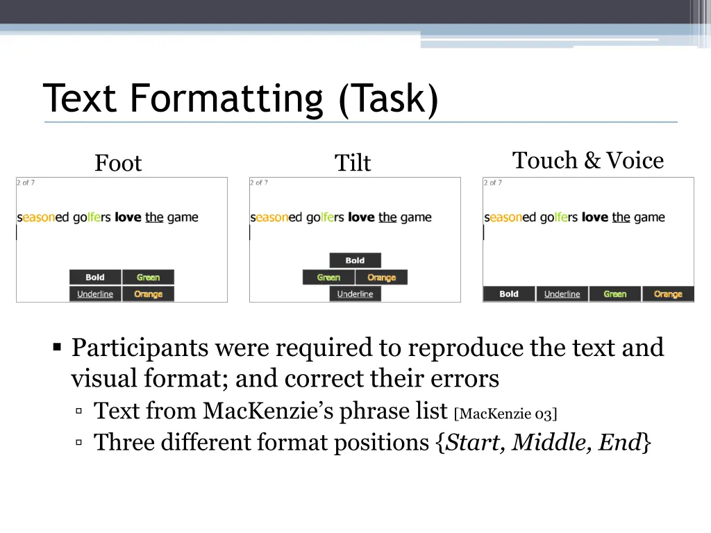 text formatting task