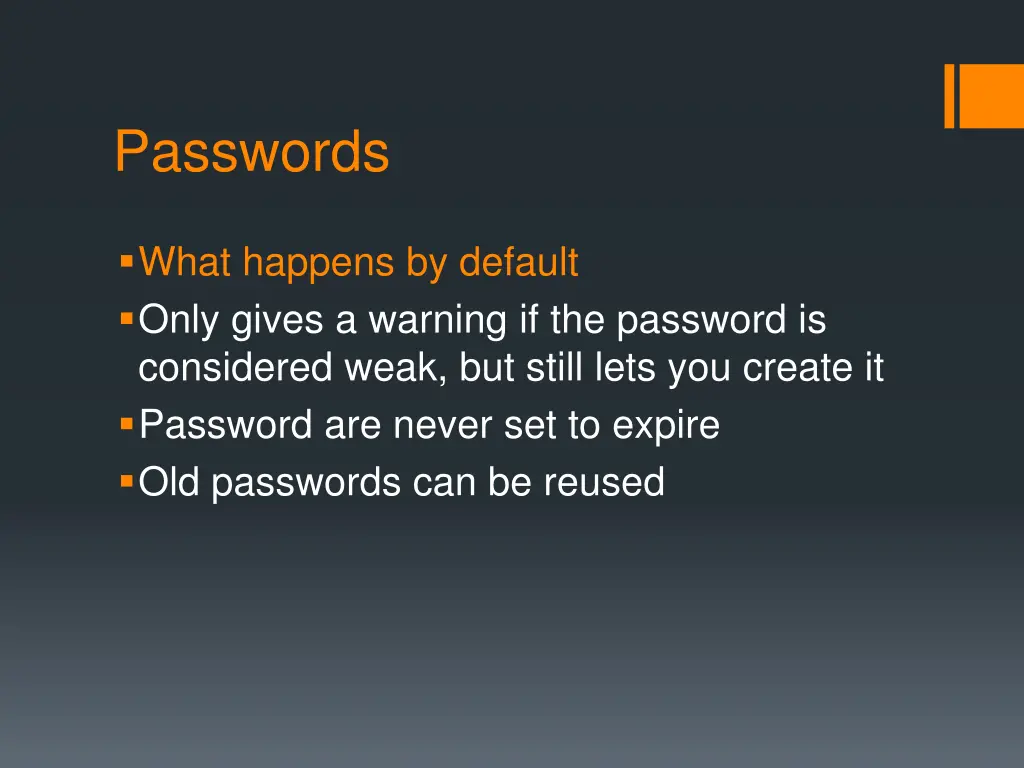 passwords