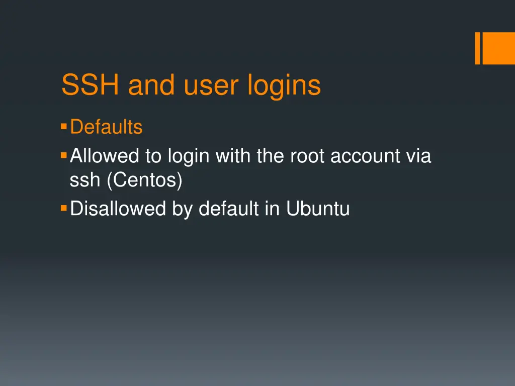 ssh and user logins