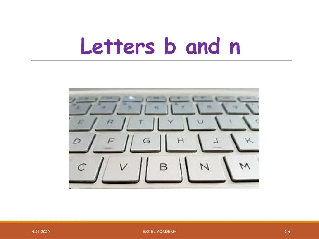 letters b and n