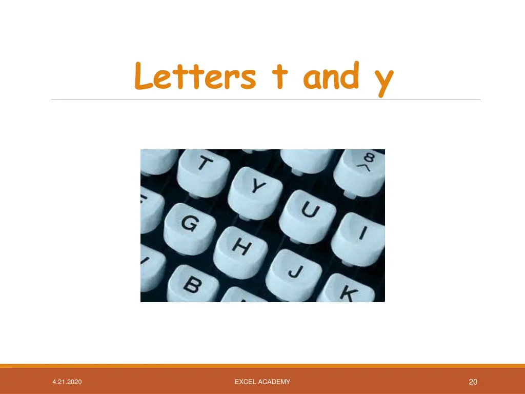 letters t and y