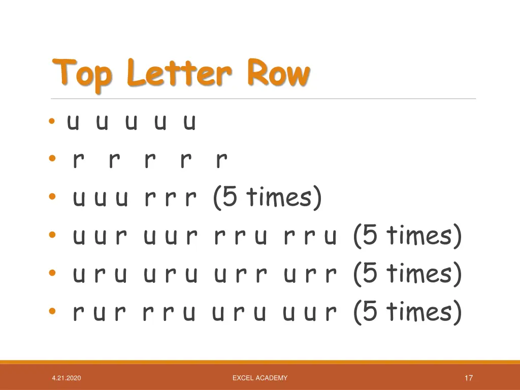 top letter