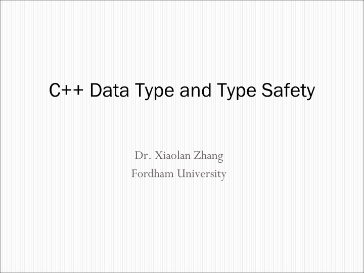 c data type and type safety