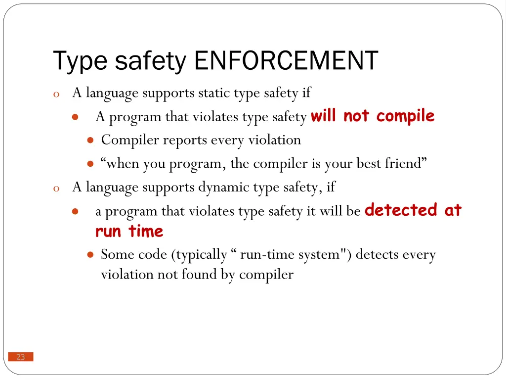 type safety enforcement