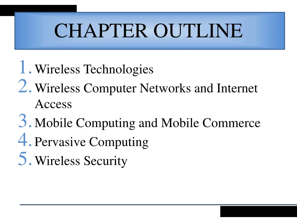 chapter outline