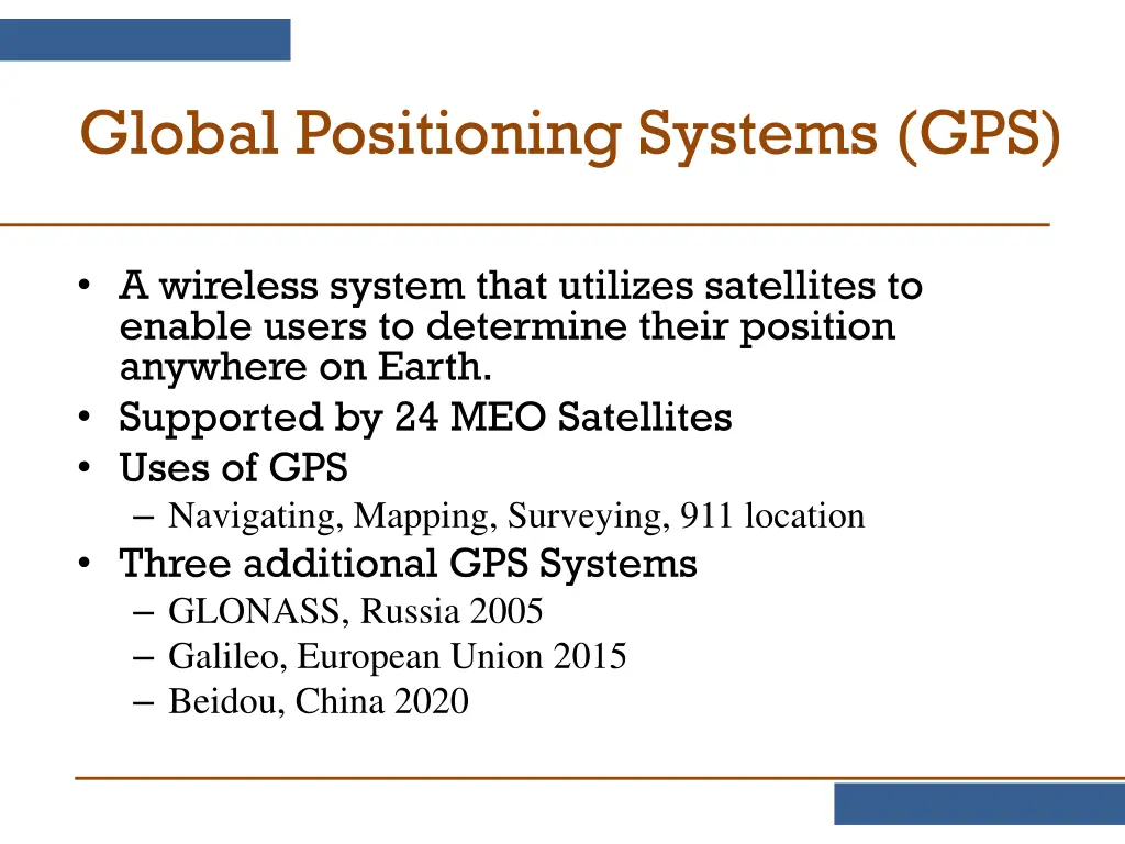 global positioning systems gps