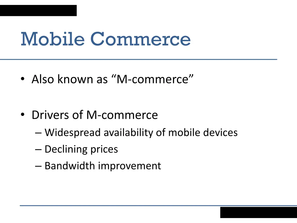 mobile commerce