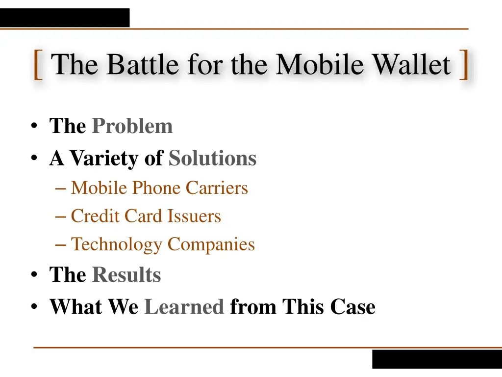 the battle for the mobile wallet