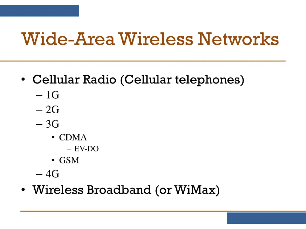 wide area wireless networks