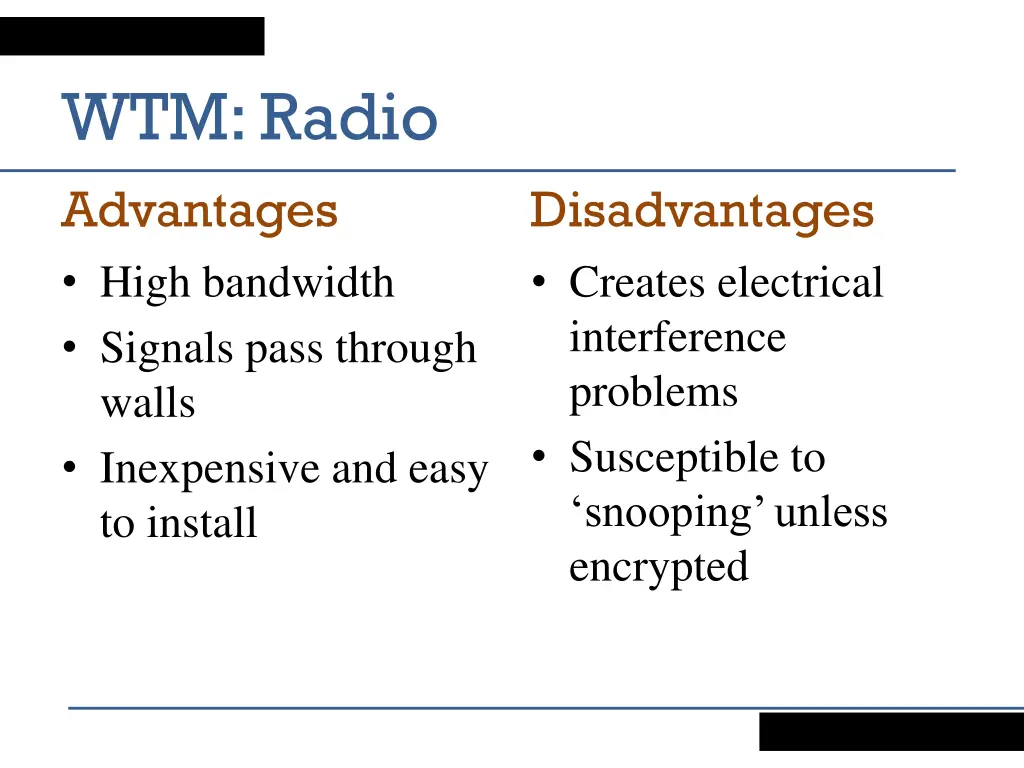 wtm radio advantages