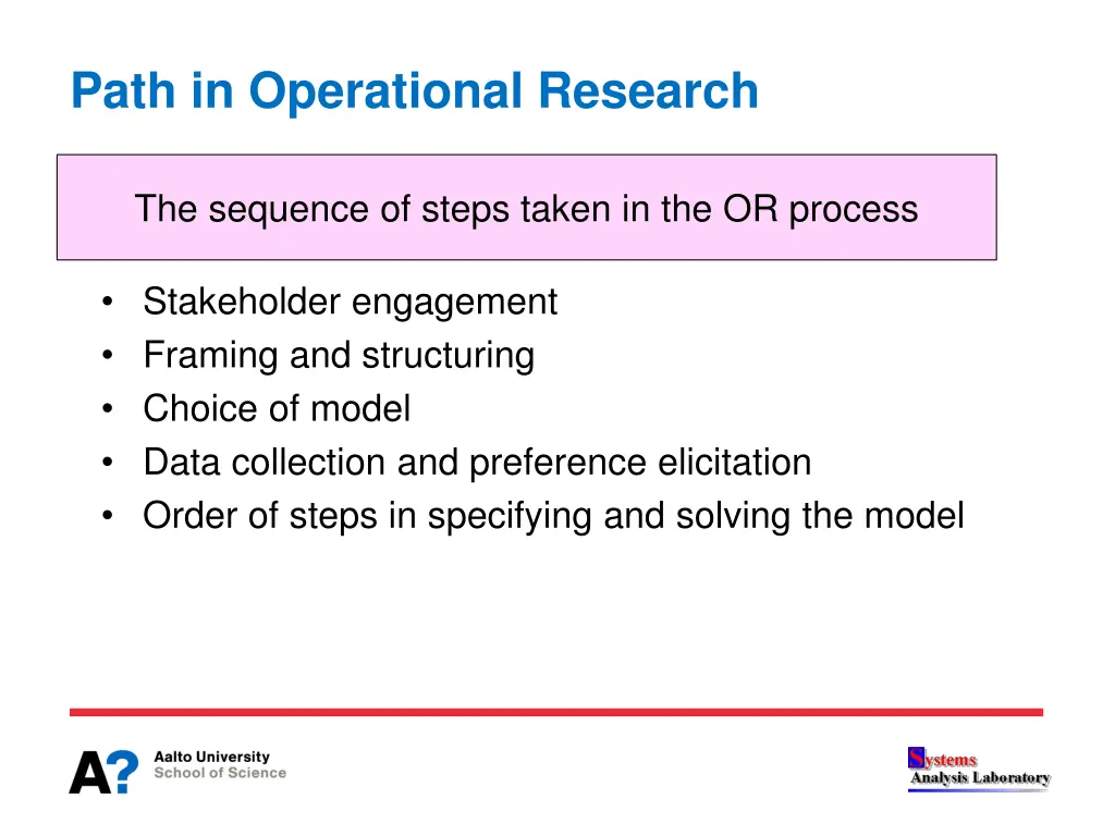 path in operational research