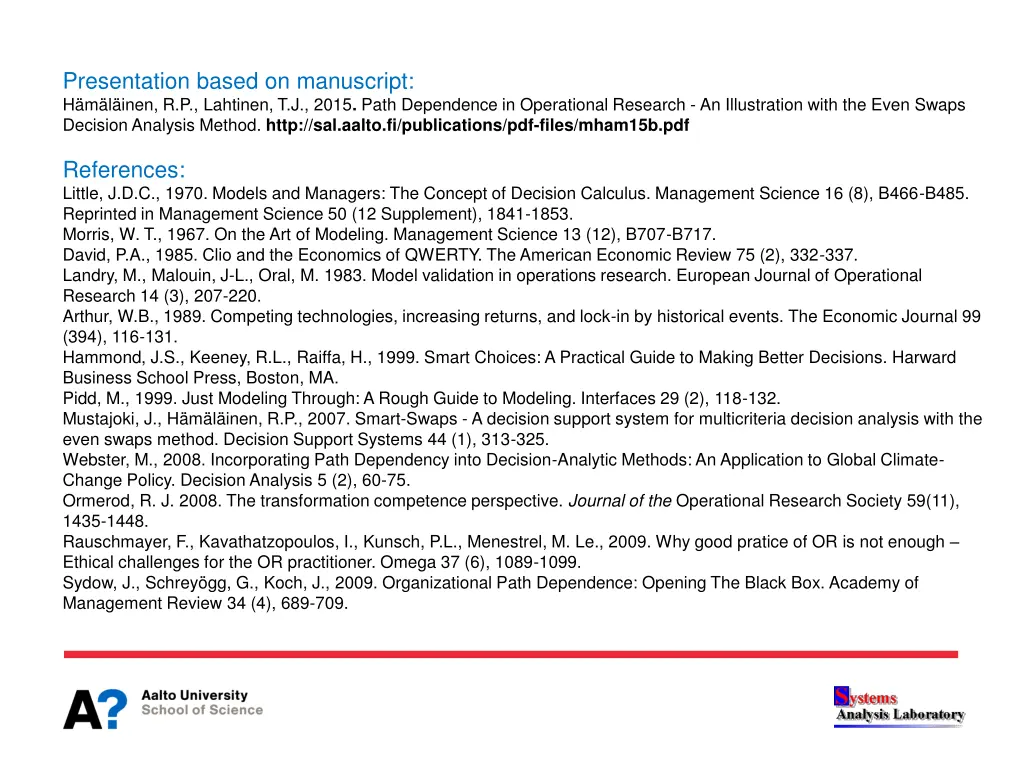 presentation based on manuscript h m l inen