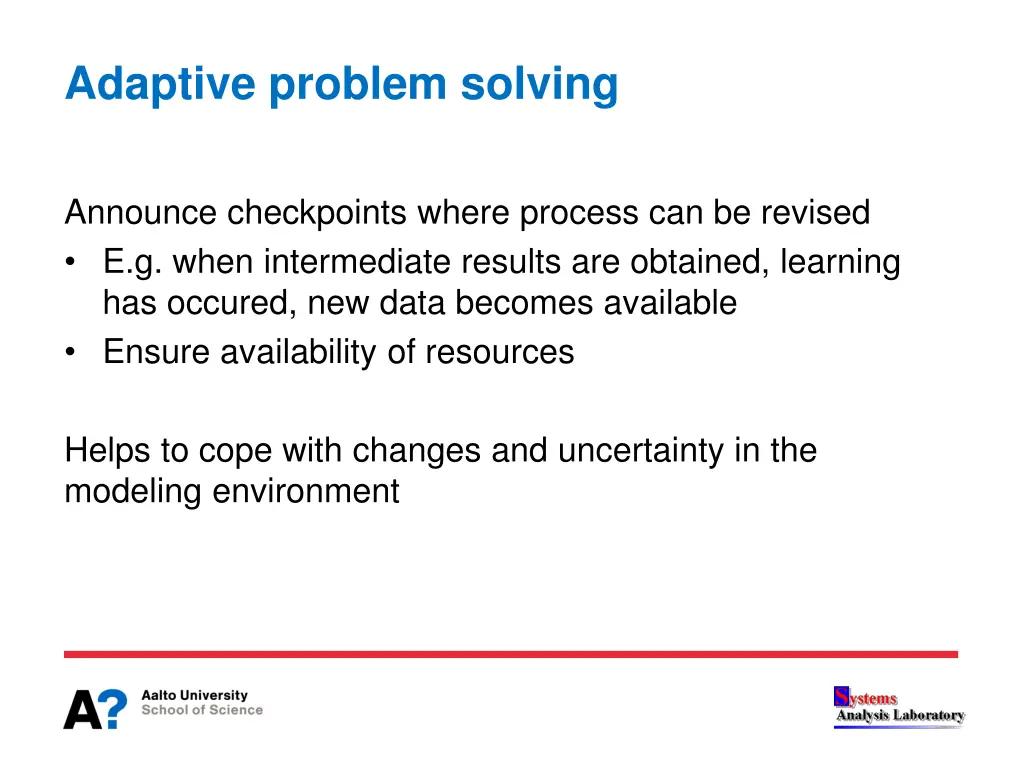 adaptive problem solving