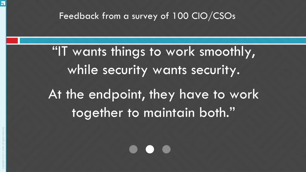 feedback from a survey of 100 cio csos