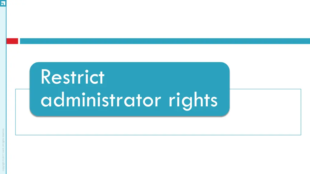 restrict administrator rights