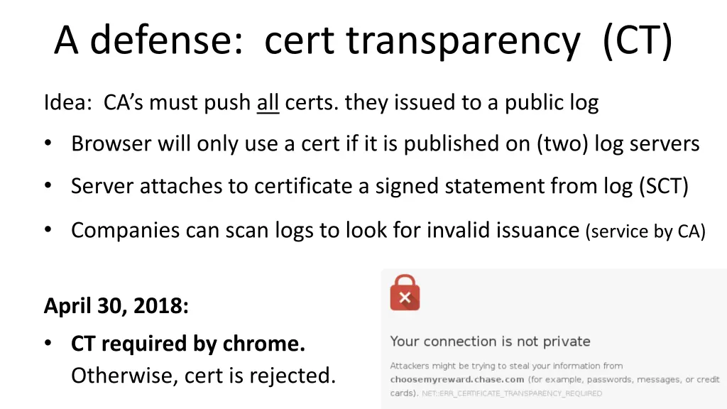 a defense cert transparency ct