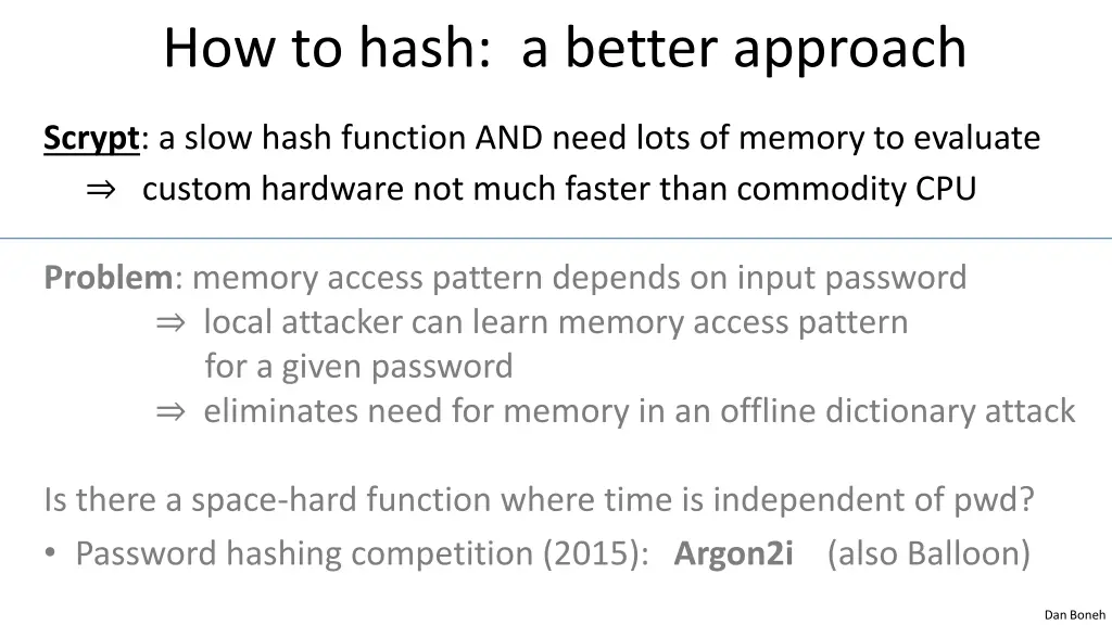 how to hash a better approach