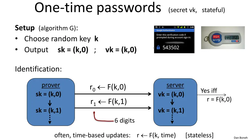 one time passwords secret vk stateful