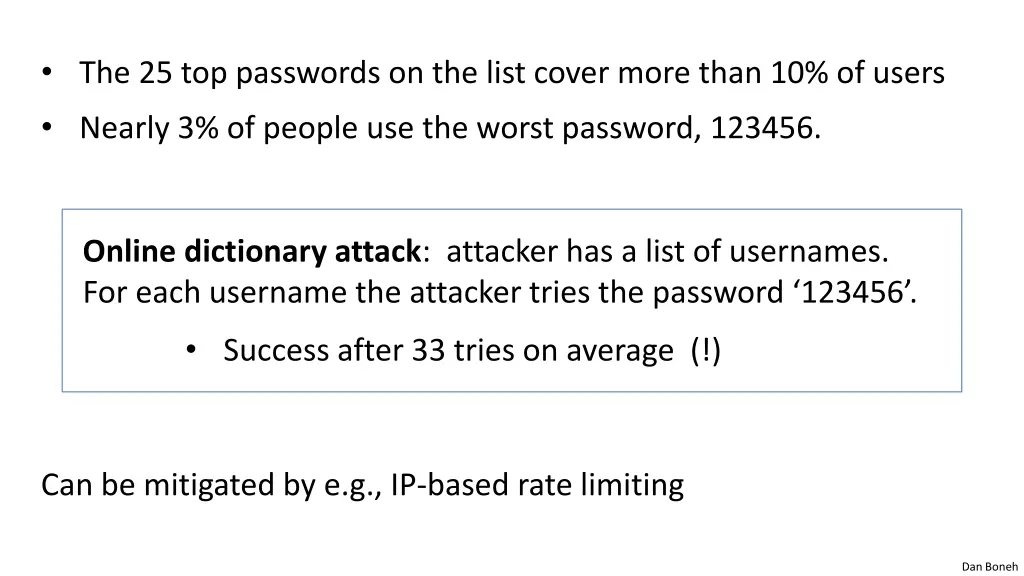 the 25 top passwords on the list cover more than