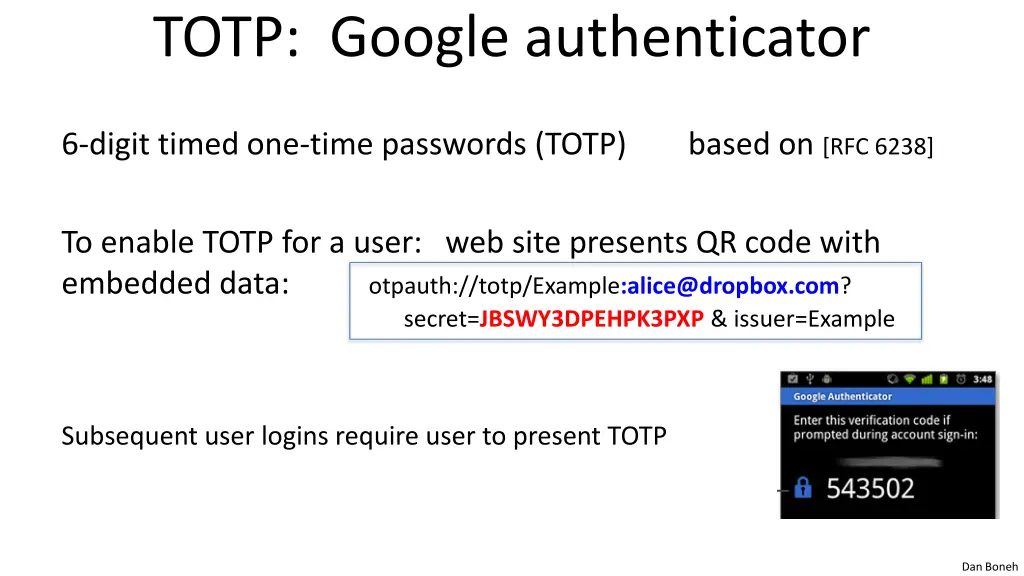 totp google authenticator