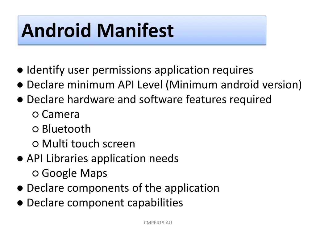 android manifest