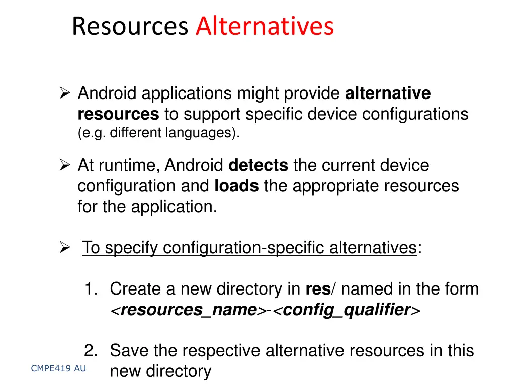 resources alternatives 2