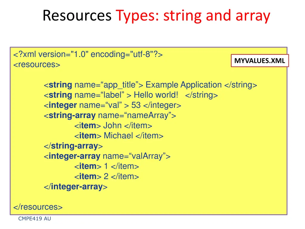 resources types string and array 1