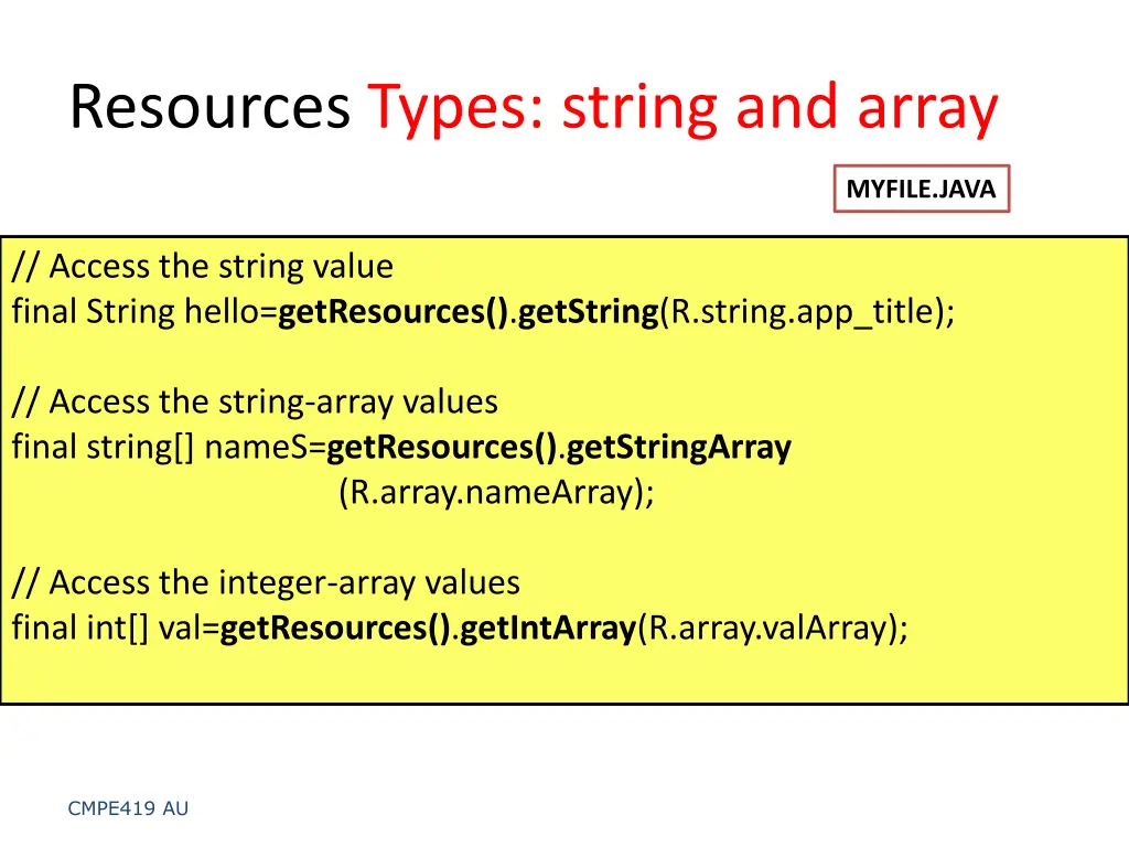 resources types string and array 2