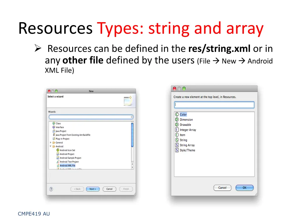 resources types string and array 3