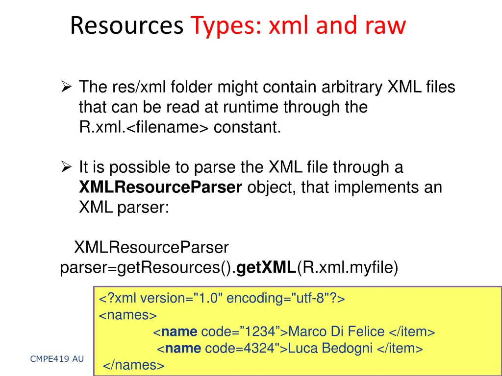 resources types xml and raw 1