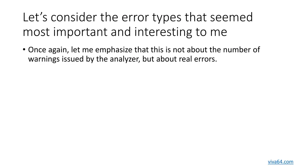 let s consider the error types that seemed most