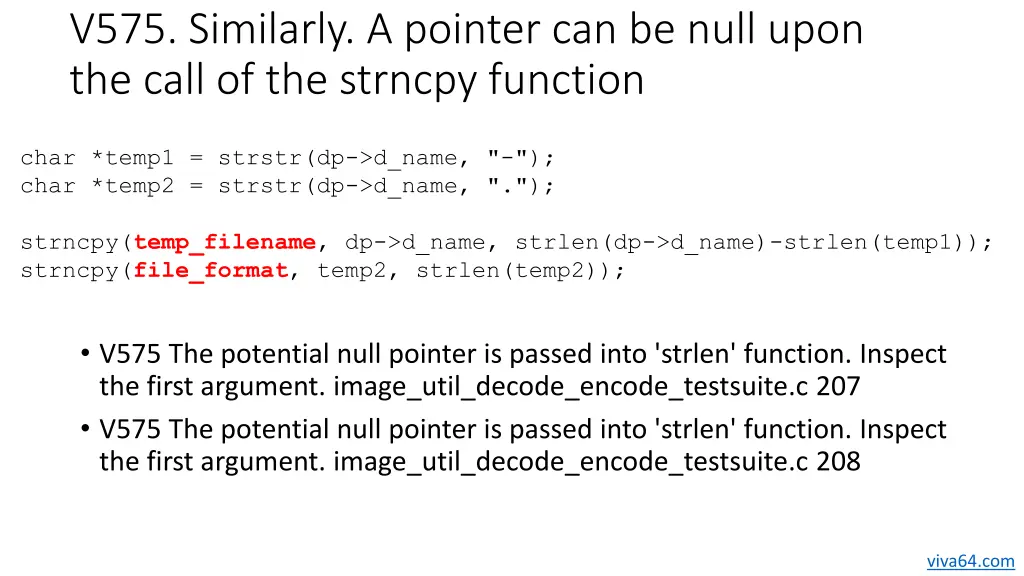 v575 similarly a pointer can be null upon