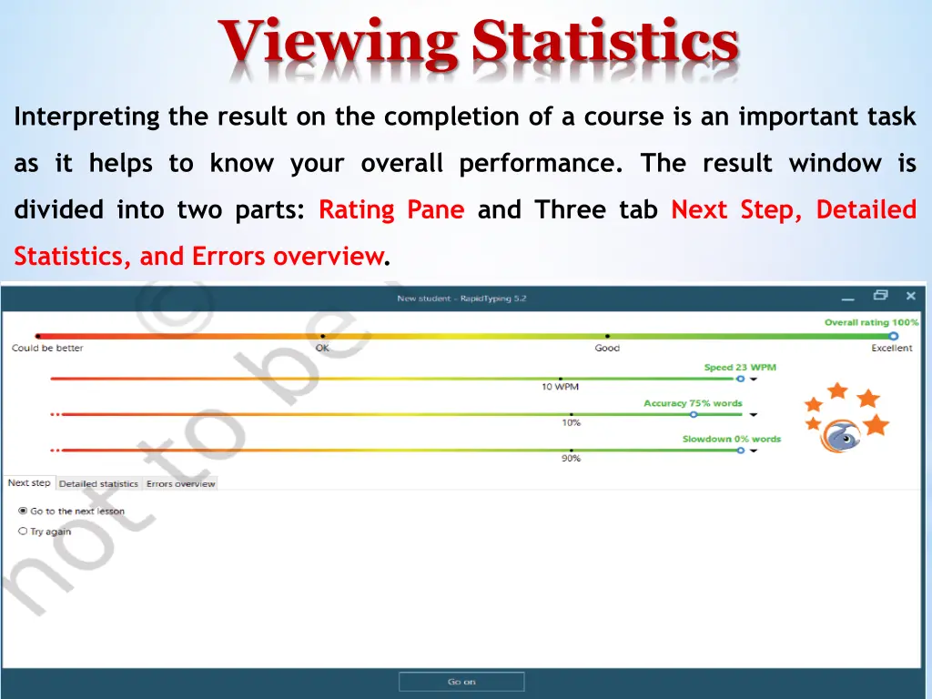 viewing statistics