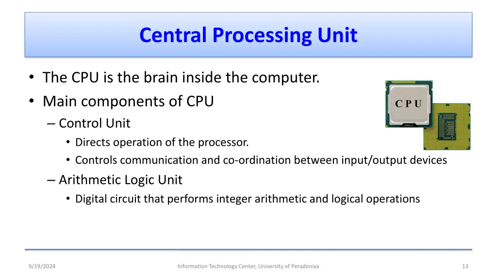 central processing unit