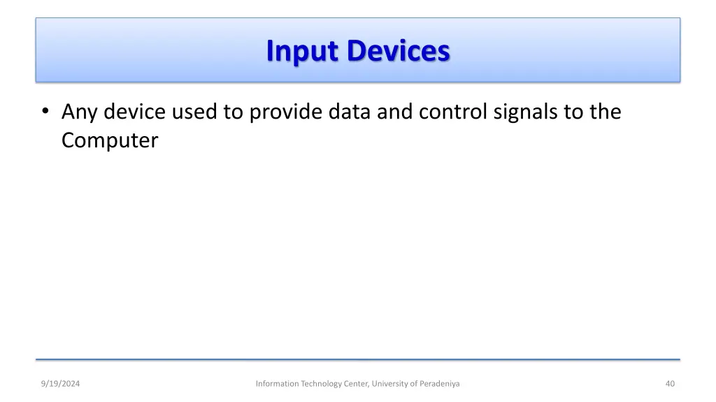 input devices 1