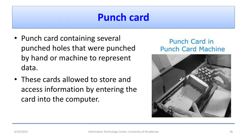 punch card