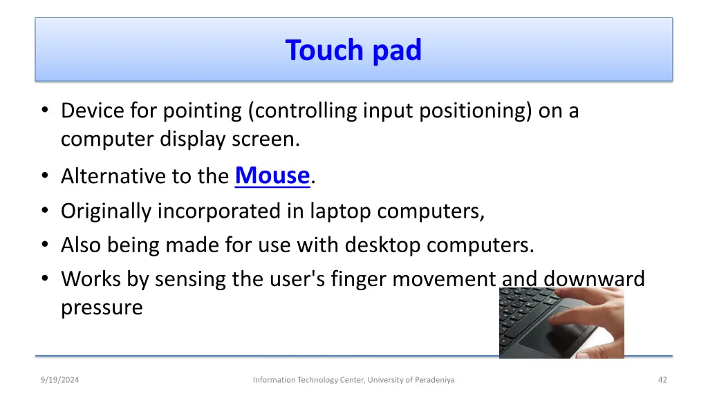 touch pad