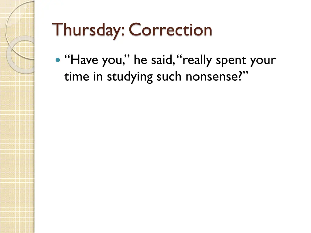 thursday correction 1