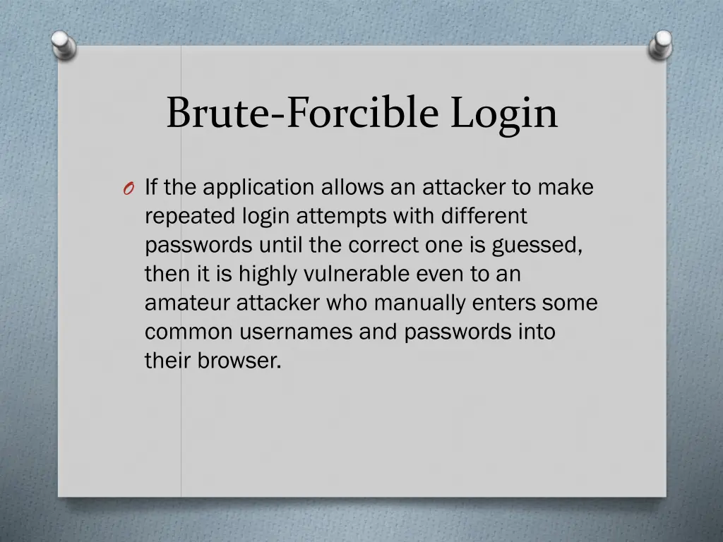 brute forcible login