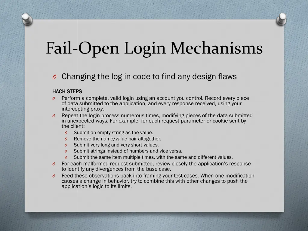 fail open login mechanisms