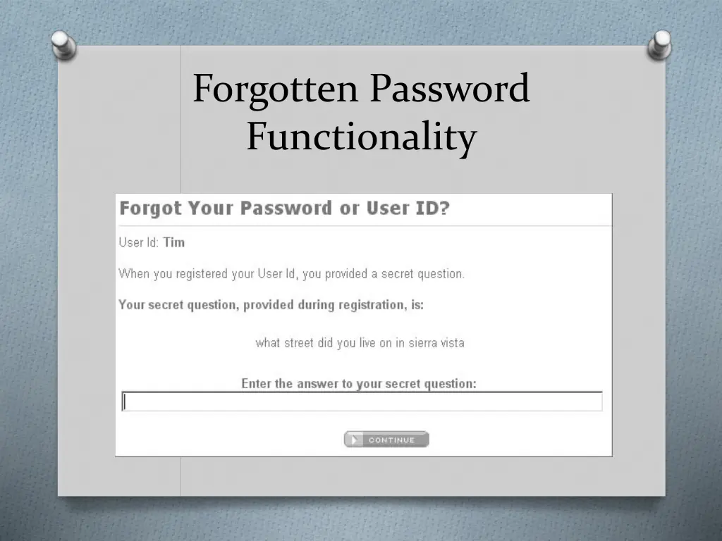 forgotten password functionality 1