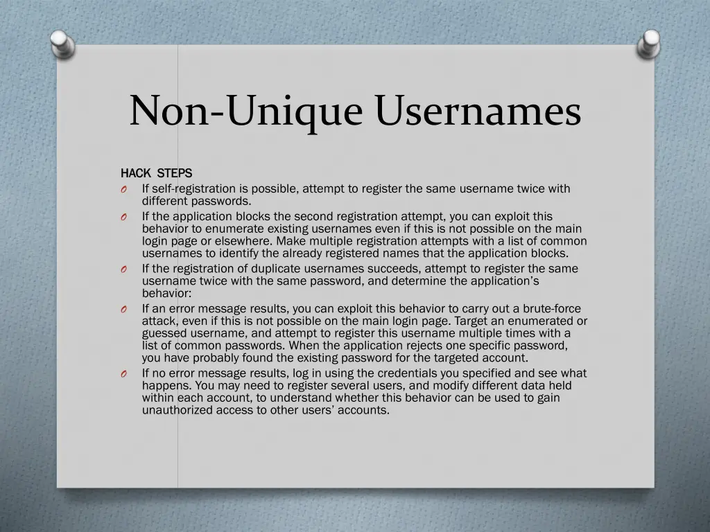 non unique usernames 1