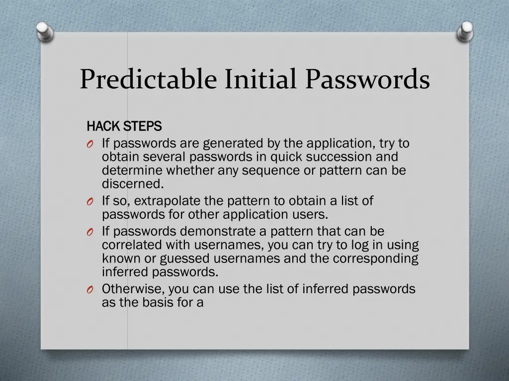 predictable initial passwords 1