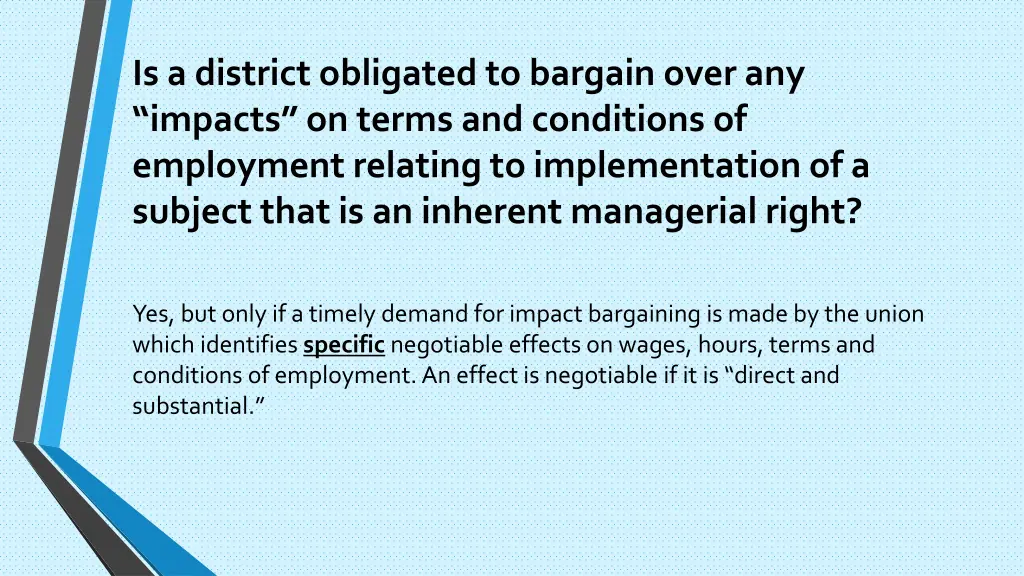 is a district obligated to bargain over